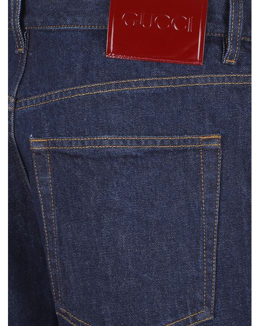 Gucci Blue Jeans With Logo for men