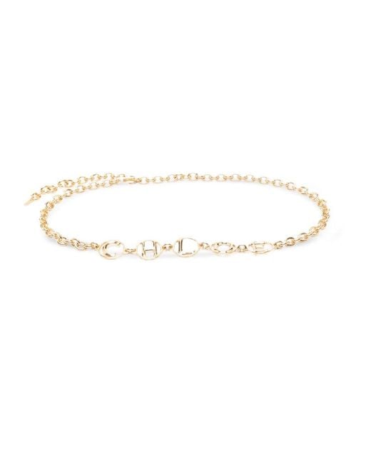 Chloé White Script Belt