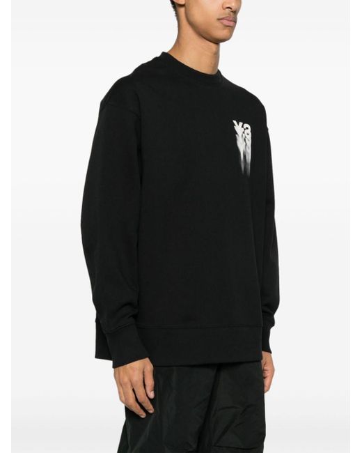 Y-3 Black Gfx Organic Cotton Sweatshirt for men