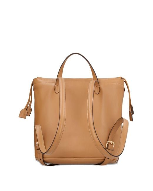 Fendi Natural Ff-Clasp Backpack