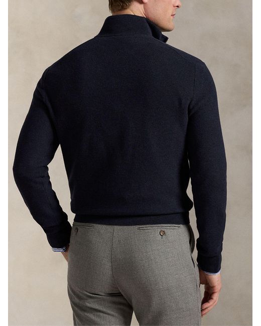Polo Ralph Lauren Blue Half Zip Sweater for men