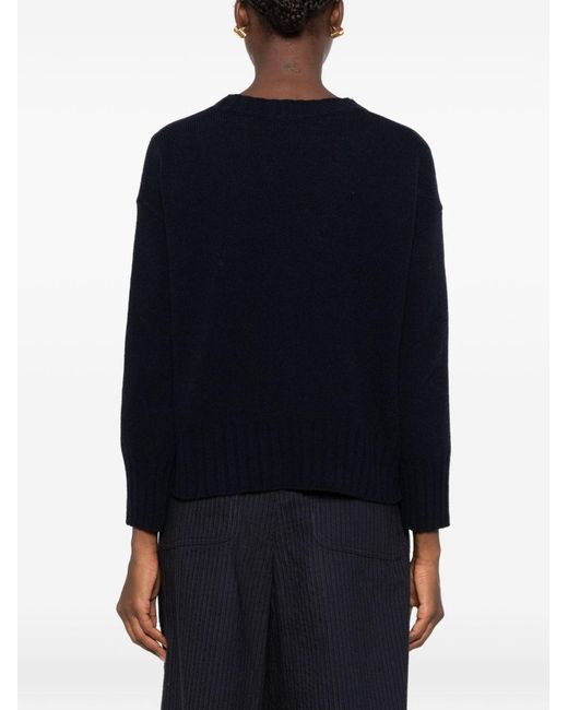 Base London Black Wool V-Necked Cardigan