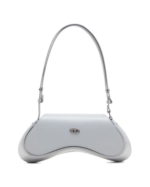 DIESEL Gray Curved Shoulder Bag By Play Crossbody