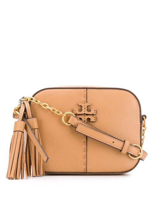 Tory Burch Mcgraw Leather Camera Bag in Yellow Lyst Australia