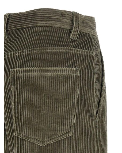Brunello Cucinelli Green Velvet Wide-Leg Trousers