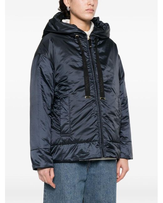 Max Mara Blue Nylon Blouson Jacket