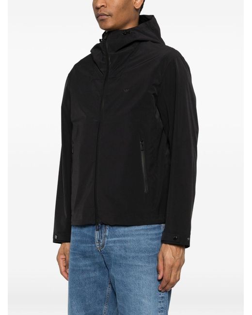 Emporio Armani Black Hooded Blouson Jacket for men