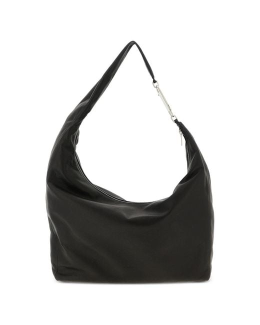 Rick Owens Black Gemini Leather Shoulder Bag