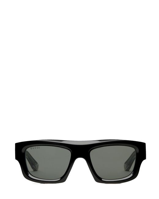 Gucci Black Rectangular Sunglasses for men