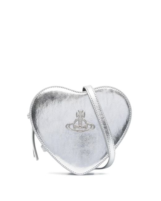 Vivienne Westwood Louise Heart Crossbody Bag in Gray Lyst