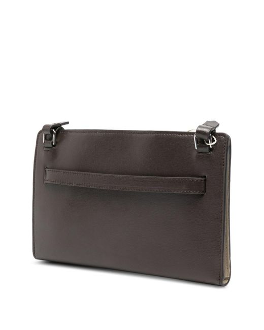 Totême Gray Leather Mini Crossbody Bag