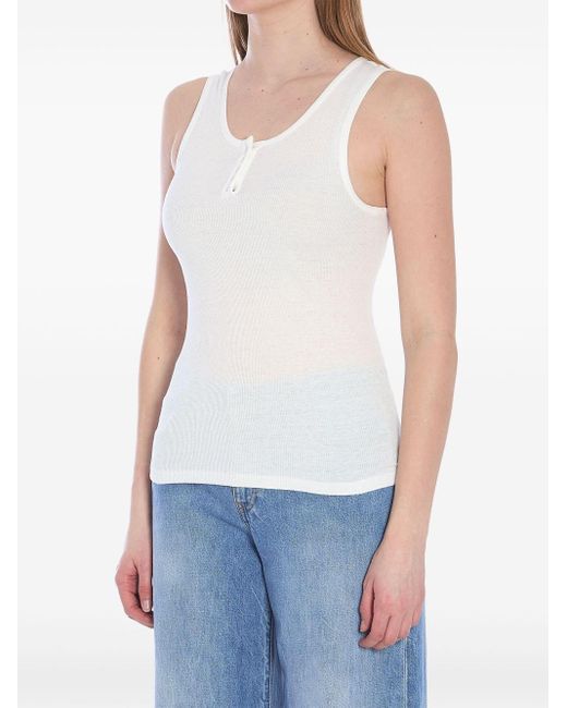 The Row White Mansel Tank Top