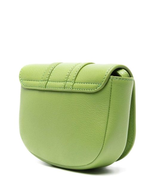 Mini Hana leather crossbody bag di See By Chloé in Green