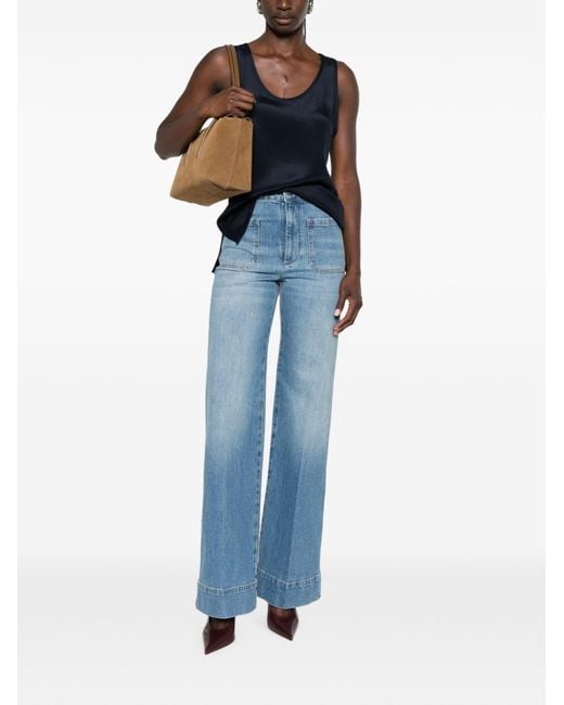 Max Mara Blue Silk Tank Top