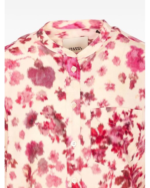 Isabel Marant Pink Rusak Silk Blouse