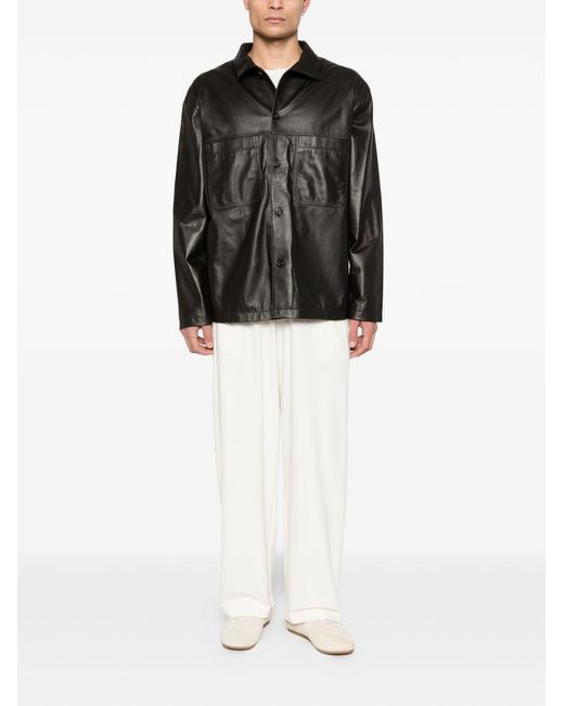 Emporio Armani White Straight-Leg Trousers for men