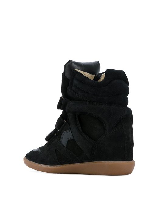 Isabel Marant Black Bekett Leather Sneakers