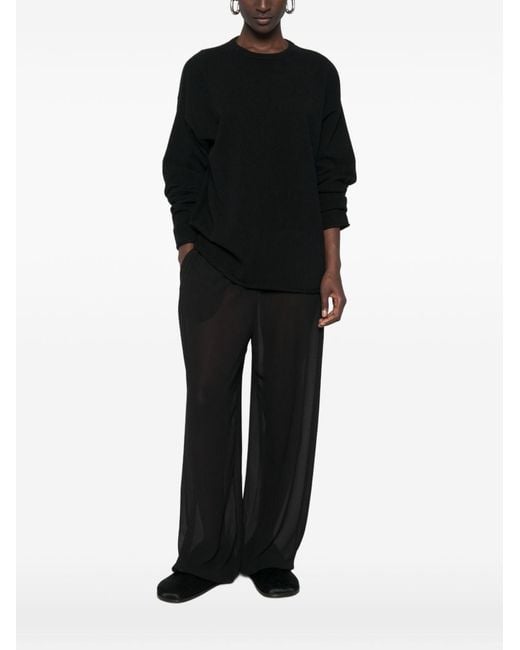 Extreme Cashmere Black Cashmere Crewneck Sweater