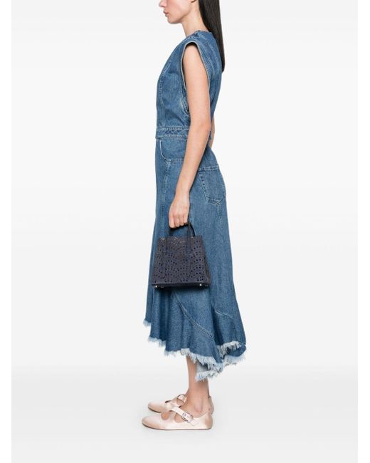 Borsa Mina 20 di Alaïa in Blue