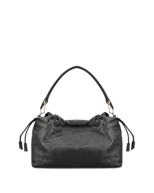 Fendi Black Baguette Large Leather Shoulder Bag
