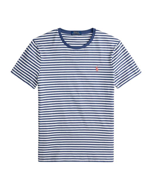 Polo Ralph Lauren Blue Striped Cotton T-Shirt for men