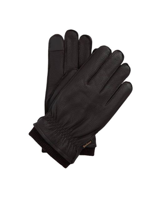 Barbour Black Highfield Gloves for men