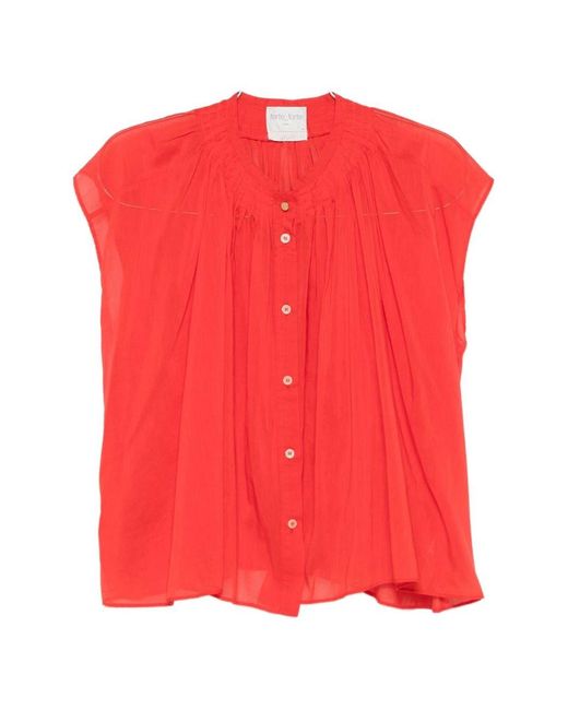 Forte_forte Red Voile Cotton And Silk Shirt