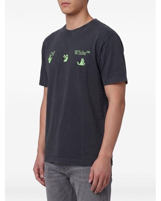 Off-White c/o Virgil Abloh Black Bacco Arrow Skate Cotton T-Shirt for men