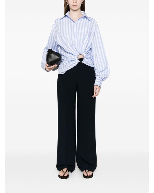 Via Masini 80 Black Cady Trousers