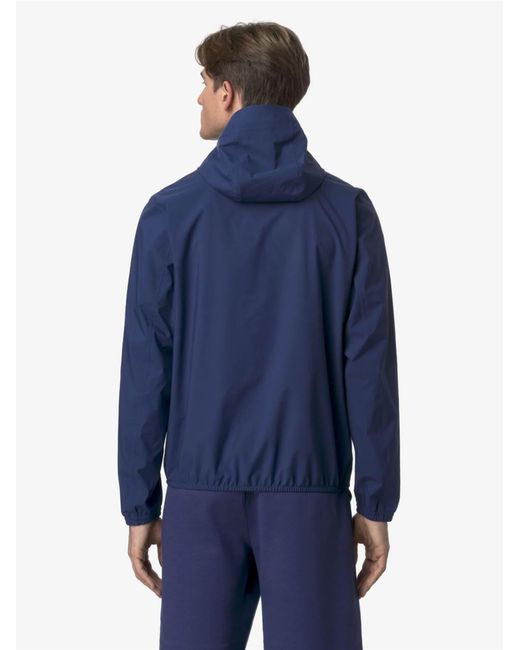 K-Way Blue Stretch Dot Jacket for men