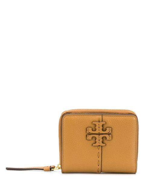 Tory Burch Mcgraw Leather Bifold Wallet in Yellow Lyst UK
