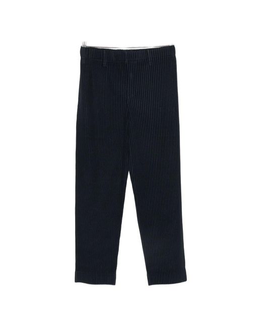 Homme Plissé Issey Miyake Blue Pleated Trousers for men