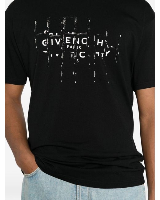 Givenchy Black Logo Cotton T-Shirt for men