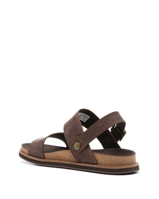 Timberland Brown Double-strap Leather Sandals for men