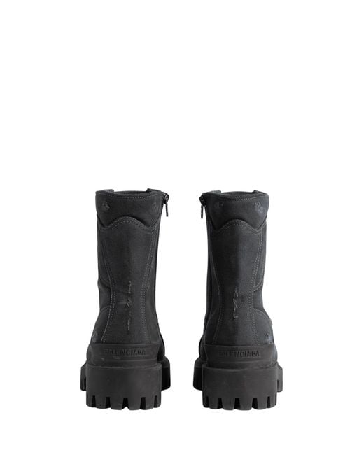 Balenciaga Black Combat Strike Boot for men