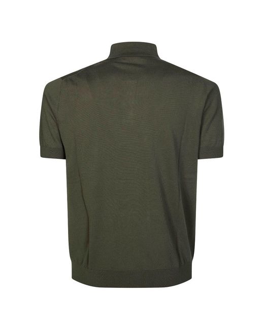 Paolo Pecora Green Cotton Polo Shirt for men
