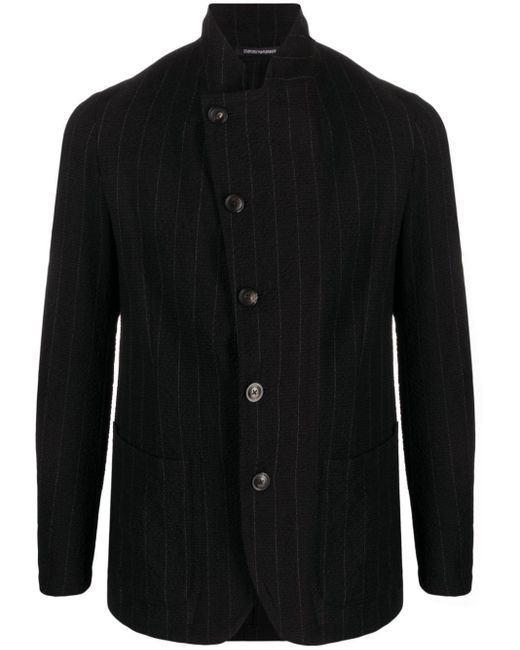 Emporio Armani Black Wool Single-breasted Blazer Jacket for men