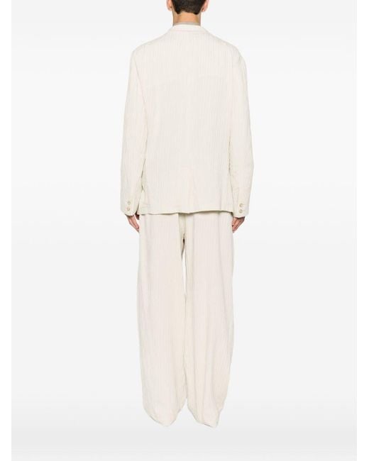 Emporio Armani White Single-Breasted Jacket for men
