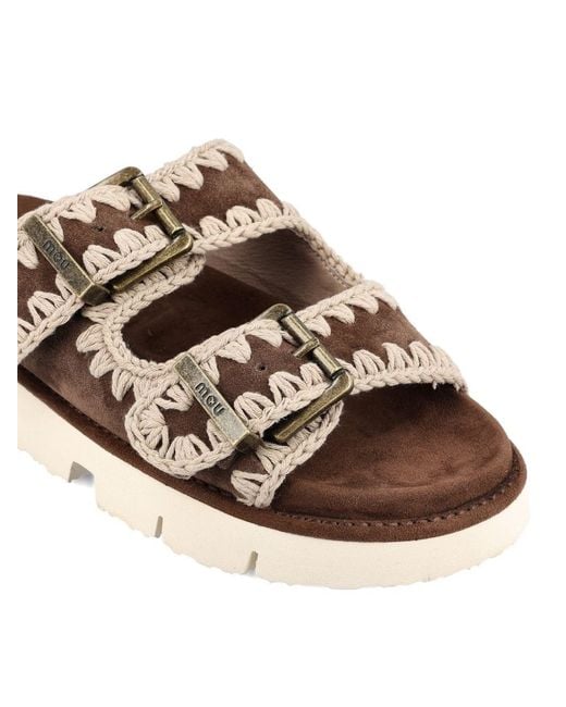 Mou Brown Bio 2 Buckles Sandals