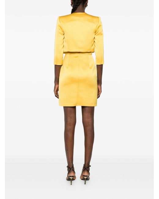 Elisabetta Franchi Yellow Midi Dress