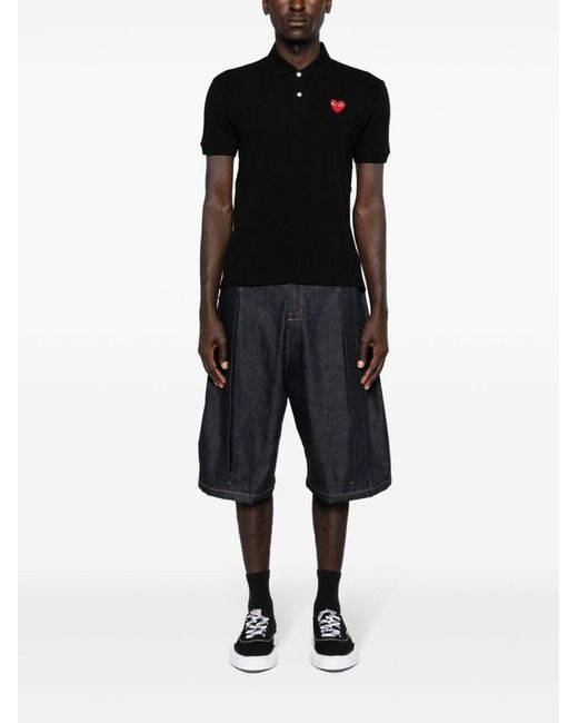 COMME DES GARÇONS PLAY Black Cotton Polo Shirt for men