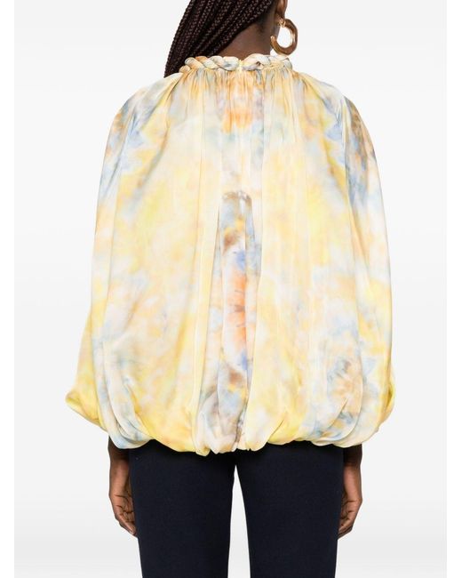 Zimmermann White Alchemy Printed Blouse