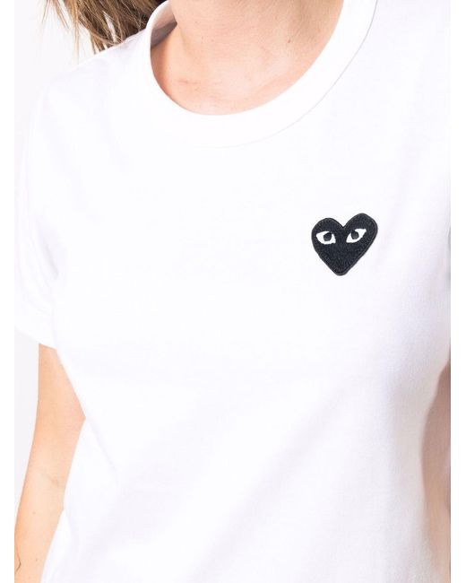 COMME DES GARÇONS PLAY White Cotton T-Shirt for men