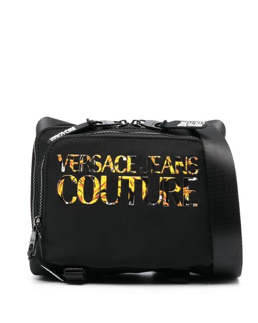 Borsa messenger con stampa di Versace Jeans in Black da Uomo