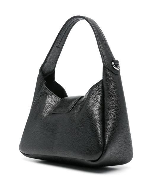 Emporio Armani Black Small Leather Hobo Bag