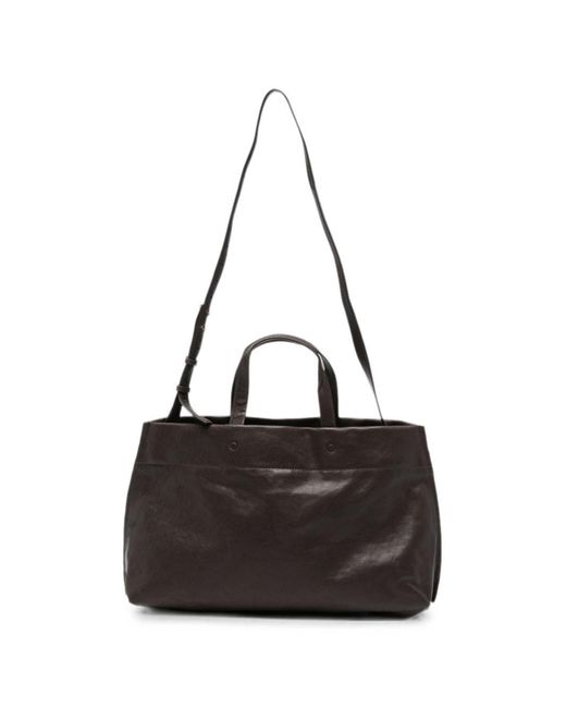 Lihann George Black Elli Leather Tote Bag