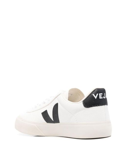 Veja White Campo Lace-Up Sneakers for men