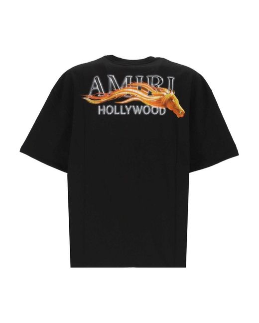 Amiri Black T-Shirt With Logo for men