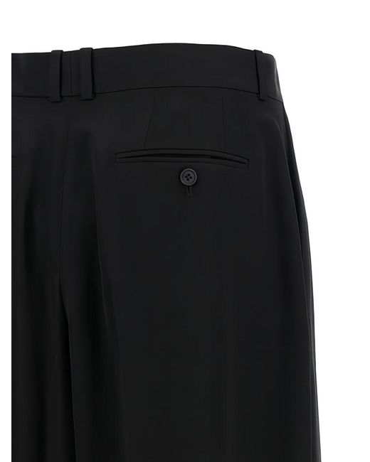 The Row Black Lior Wool Trousers