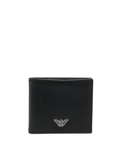 Emporio Armani Black Logo Bifold Wallet for men